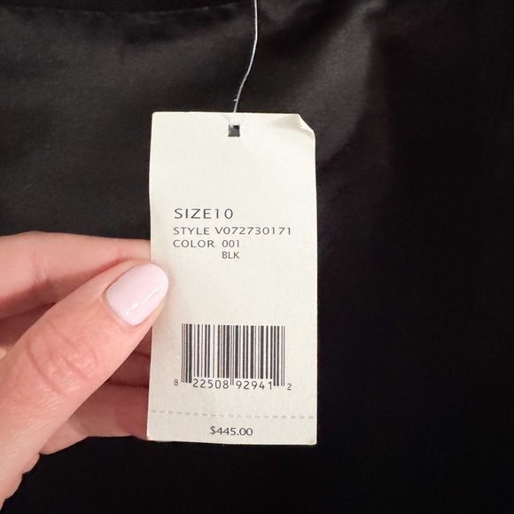 NWT Vince Black Satin A-Line Maxi Skirt 10 - Picture 4 of 5